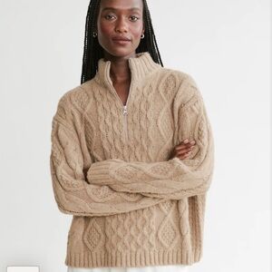 Jenni Kayne Cable Half Zip NWT